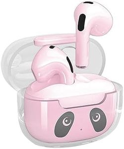 GADGET GEAR TWS Wireless Earphones 5.0 Bluetooth-compatibale Headset with Mic HD Sound Transparent Cute Halft-in-Ear Earphones (Pink)