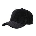 YCBMINGCAN Female Summer Casual Solid Velvet Baseball Cap Adjustable Hat Visor Caps Baseball Cap Black Yellow, black, One Size