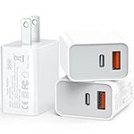 USB C Wall Charger Block 20W, 3-Pac
