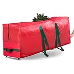 Rolling Christmas Tree Storage Bag with Wheels 7.5 FT - Easy Carry & transport Xmas Tree Bag with Durable Wheels & Handles - 100% Waterproof Xmas Tree Storage Box Protects from Dust Moisture & Insect