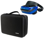 Navitech Black Heavy Duty Rugged Hard Case/Cover With shoulder Strap Compatible With The Acer Windows Mixed Reality Headset And Motion Controllers AH101-D8EY