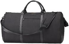 Garment Bag for Travel, Carry On Garment bag, Convertible Duffel Bag with Shoe Compartment, Perfect for Business Trips and Weekend Getaways, Black