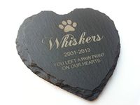 Rutherfords Gifts Personalised Engraved Heart Shape Pet Memorial Grave Marker