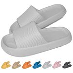 HIDARLING Cloud Sliders Women Men Non-Slip Sliders Slippers Pool Sliders (Grey, adult, women, numeric_5_point_5, numeric_range, uk_footwear_size_system, numeric_6_point_5, medium)