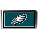 NFL Philadelphia Eagles Mens Siskiyou SportsSteel Logo Money Clip, Steel, One Size