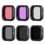 YALLSAME ND Filter/Diving Filter 6-Pack Accessories Kit for GoPro Hero 12 11 10 9 Black with ND32 ND16 ND8 CPL and 2 Color Red Filters Ideal for Standard Day Photography and Diving Recording