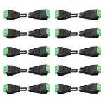 10 Pairs (10 x Male + 10 x Female) 5.5mm x 2.1mm 12V DC Power Jack Adapter Connectors for Led Strip, CCTV Security Camera Cable Wire Ends Plug Barrel Adapter