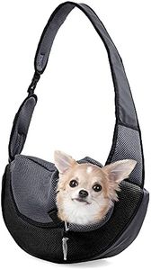 APEBAZY Dog Sling Carrier for Small Dogs Cat Puppy Carrier Breathable Mesh Hand-Free Bag up to 5 lbs Gift