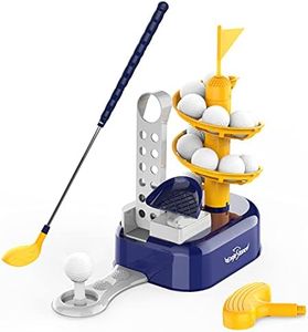 EagleStone Kids Golf Set, Classical Toddler Golf Toys with Right Club Heads, Indoor&Outdoor Sport for Golf Training, Golf Clubs for Boys&Girls Ages 3 4 5 6 7 8, Ideal Kids Toys for Birthday,Xmas