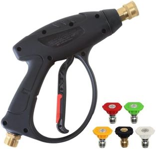 FGDCHNJ 3600PSI Short Pressure Washer Gun with Replacement M22-14mm Inlet- High Pressure Water Handle with 1/4” Quick Connector Coupler Power Washer Gun Compatible with Foam Cannon Car Wash Foam Gun