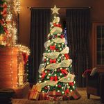 6Ft Prelit Pop Up Christmas Tree De