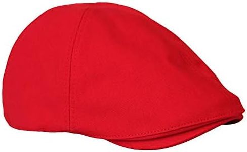 WITHMOONS Flat Cap Cabbie Hat Ivy Irish Hunting Newsboy SL31218 (Red)