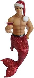 December Diamonds Merry Christmas Red Hot Jingle Merman Holiday Ornament