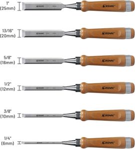 EZARC 6-Piece Wood Chisel Set – Precision Carpentry Tools