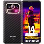 Ulefone Armor 25T Rugged Smartphone 2024, Thermal Imaging Camera Android 14 256GB+12GB/2TB 64MP Night Vision, 6.78" 120Hz FHD+ 6500mAh 33W IP68/69K Waterproof Phone Dual SIM WiFi 6/NFC, UK Version