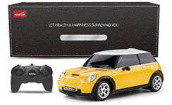 Mini Cooper S Yellow 1:24 RC Toy Car, Remote Control Car, Kids gift