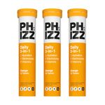 Phizz Electrolytes, Multivitamin & Hydration Tablets - 60 Effervescent Rehydration Electrolyte Tablets - 18 Vitamins & Minerals, Vitamin C, Vegan, Vegetarian & Low Calorie