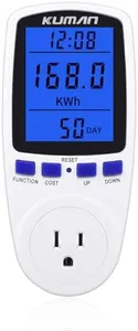 Upgraded Watt Meter, Home Electricity Usage Monitor, Plug-in Socket Power Meter, Power Watt Voltage Amps Meter Tester, Overload Protection