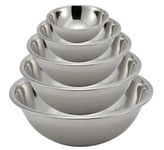 Fonteme Winco-Stainless Steel Mixing Bowl Set - 5 Piece - 3/4 QT | 1.5 QT | 3 QT | 4 QT | 5 QT