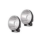 Super Bright Off-Road 7" Round LED Spotlight/Headlight for Motorcycle/Truck, 6000K Cool-White Long-Range Spot Beam High Speed Applications, Corrosion/Vibration Resistant Waterproof, 12V/24V DC, 2-Pack