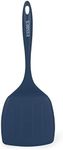 ESSBES Extra Large Silicone Turner - 600F Heat Resistant Nonstick Flexible Kitchen Spatula, BPA Free Dishwasher Safe Utensils, Nonslip Grips One Piece Cookware Suitable for Cooking Baking (Blue)