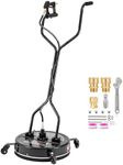 FIXFANS 20" Pressure Washer Surface Cleaner with 4 Wheels & Dual Handle, Power Washer Surface Cleaner Attachment Built in Filter, Pressure Washer Accessory for Cleaning Driveways and Patios, 4500 PSI
