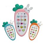 KITTER Rabbit Style Pretend Play Cell Phone Toy for Kids Toddlers with 20 Musical Songs, Animal Sound Smartphone Toy for Kids, Ringtones, Lights | Educational Toys for 2 Year Old Kids (Random Colour)