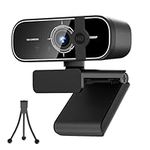 C28 1080P Webcam with Privacy Cover and Tripod Stand, PC Camera with Noise-Canceling Mic, Computer Camera with Auto Light Correction,Plug and Play, Web Camera for Streaming, Zoom/Facetime