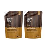 Every Man Jack Amber + Sandalwood Mens Body Wash Refill Starter Pouch - Cleanse, Nourish, and Hydrate Skin - Naturally Derived Ingredients - Paraben Free, Phthalate Free, Dye Free (2-1065 mL pouches)