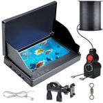 Fish Finder - Underwater Fishing Camera, 4.3-Inch Screen, 220° Wide Angle Infrared Night Vision, IP68 Waterproof Camera with 30M Cable and 5000mAh Battery for Enhanced Fishing Experience