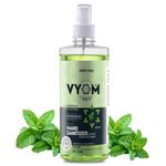 Vyom India Hand Sanitizer Spray, 70% Alcohol Based Hand Sanitizer Liquid, Herbal Mint Sanitizer Spray, Anti Bacterial & Skin Friendly - 500ml