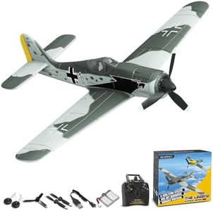 VOLANTEXRC RC Plane for Beginners, 4CH Remote Control Airplane FW190 RTF with Xpilot Stability & One Key Aerobatics, 2.4Ghz RC Planes for Adults (761-17)