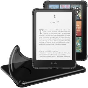 MoKo Case for All-New 7" Kindle Paperwhite (12th Generation-2024) and Kindle Colorsoft Signature Edition 2024 Ultra Thin Clear Flexible Transparent TPU Skin Bumper Back Cover Shell, Black