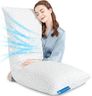 Cooling Bed Pillows for Sleeping 1 Pack Shredded Memory Foam Pillows Adjustable Cool Pillow for Side Back Stomach Sleepers Luxury Gel Pillows Body Pillow with Washable Removable Cover