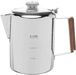 Coletti"Bozeman" Percolator Coffee Pot - 9 CUP Stainless Steel