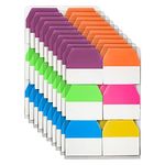 VANRA 1200 Pieces Sticky Index Tabs 1 Inch File Tabs Page Markers Flags Colored Page Notes Sticker Writable Labels for Bookmarks, Classify Files, 10 Sets