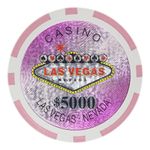 50 $5,000 Las Vegas 14 Gram Laser Graphic Poker Chips