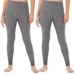 Fruit of the Loom Women's Micro Waffle Thermal Bottom, Smoke Heather/Smoke Heather, X-Large