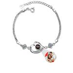 RWQDZOM Personalized Picture Bracelet for Women Custom Round Bracelets with Photos Adjustable Bracelet Jewelry 925 Sterling Silver Diamond Memorial Jewelry Gifts For Women, synthesis