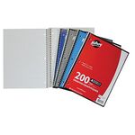 Hilroy Quad Ruled Coil Notebook, 1 Subject, 10-1/2 X 8 Inches, 100 Sheets/200 Pages, Assorted Colour Covers, 1 Notebook (13009)