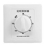 Countdown Timer Switch 30/60/120 Minute in-Wall Timer Spring Wound Mechanical Switch 86 Panel for Lights Exhaust Fans Heaters Pumps(#3)