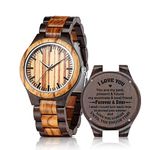 Personalized Engraved Wooden Watches for Him - Wood Watches for Men Valentines Day Husband Boyfriend Gifts, Customized Wedding Anniversary Birthday Gift