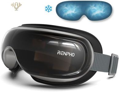 RENPHO Eye Massager with Heat and Cooling for Migraines, Valentine's Day/Birthday Gifts for Women/Men, FSA HSA Eligible, Eyeris 3 Voice Control Eye Mask with DIY Massage Setting, Eye Care for Relax