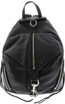 Rebecca Minkoff Women's Julian Backpack Shoulder Handbag, Black/Silver, Regular