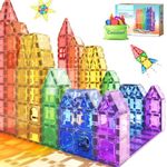Magnetic Tiles Kids Toys STEM Magnet Toy for Toddler Magnetic Blocks Building Preschool Learning Sensory Montessori Toys for 3+ Year Old Boys and Girls, Safe Creativity Toddler Kids Toy 40PCS