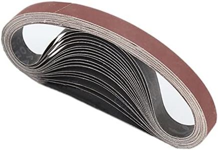 POTUINOM 1/2X18 Inch Sanding Belts 40 Grit 50 Pack - Aluminum Oxide Sander Belts for Wood/Metal Polishing