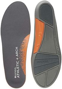 Sof Sole Men's Athletic High Arch Performance Full-Length Insole, Black, 9-10.5