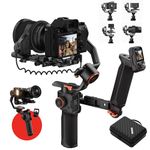 hohem iSteady MT3 Pro Kit Camera Gimbal Stabilizer,w/AI Tracker & Detachable Live Feed Remote,Bi-Directional Twist Handle,Follow Focus,Fast Vertical,5.5lbs Payload for iPhone/Mirrorless/Action Camera