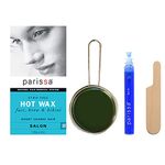 Parissa Hot Wax, Bikini & Brazilian Waxing Kit with Strip Free Hard Wax, 4oz. (120g) Wax, 3 Spatulas, Aftercare Oil