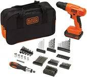 BLACK+DECKER 20V MAX* POWERCONNECT Cordless Drill Kit + 100 pc. Kit (BDC120VA100), Orange